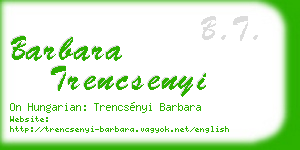 barbara trencsenyi business card